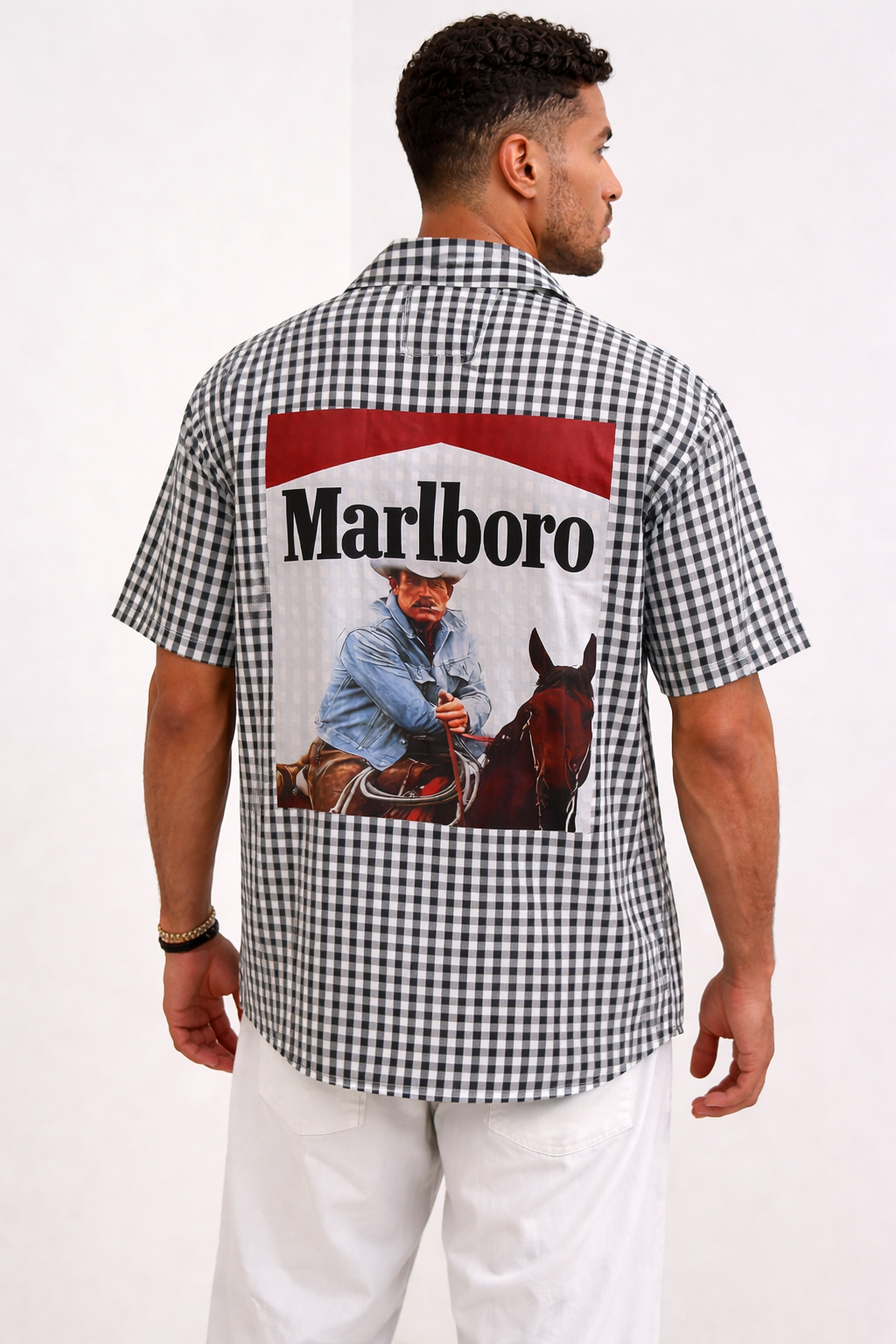 Checkerboard Block Marlboro Shirt