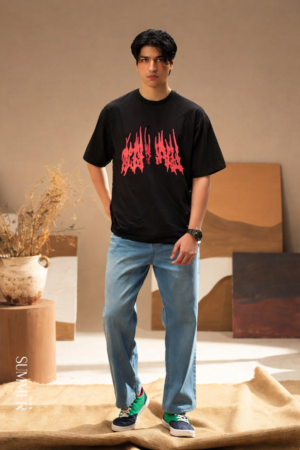 Metal Graphic Oversized T-Shirt