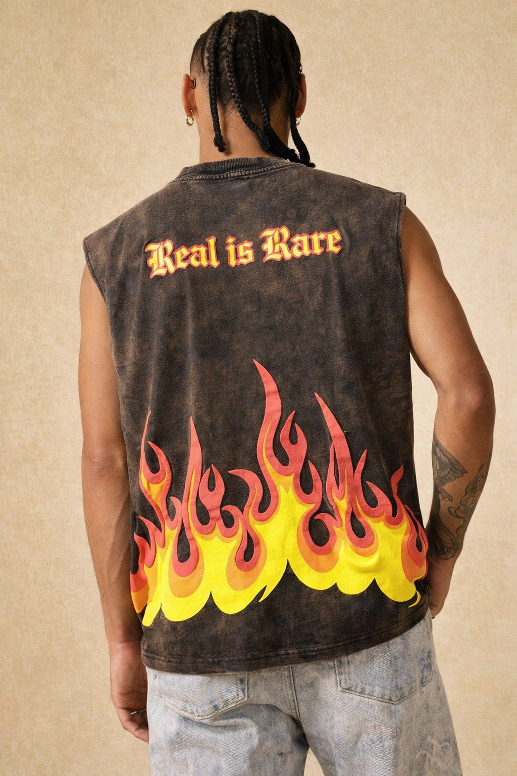 Flame Graphic Muscle Vest