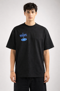 Shrugs" Thermal Skull Graphic Oversized T-Shirt